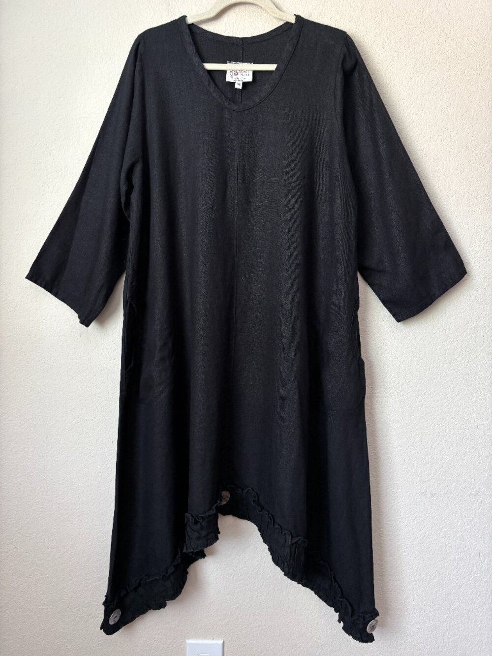 Heart's Desire by Mary Grace Linen Handkerchief Hem Longline Tunic Dress